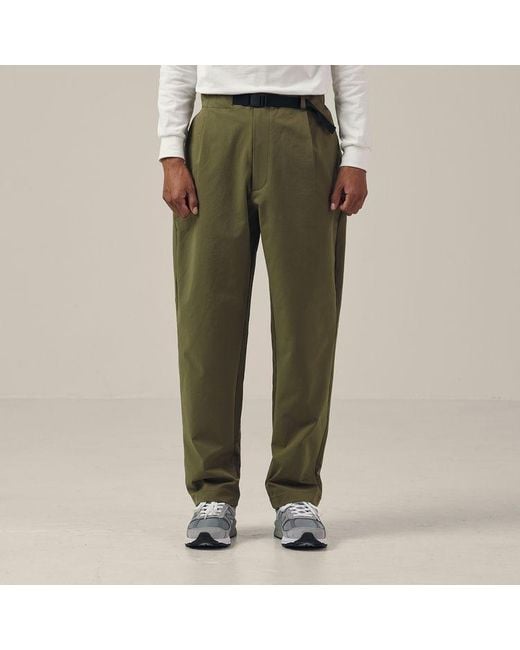 Goldwin One Tuck Tapered Stretch Pants Olive Green for Men | Lyst