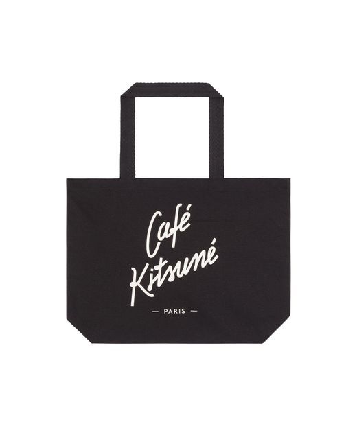 Maison Kitsuné Cotton Tote Bag Cafe Kitsune Black U - Lyst
