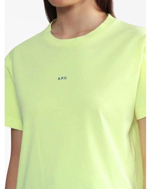 A.P.C. T shirt Jen Fluo Jaune Fluo in Yellow Lyst