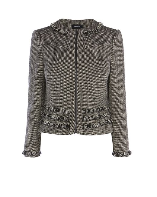 Karen millen Graphic Tweed Jacket | Lyst
