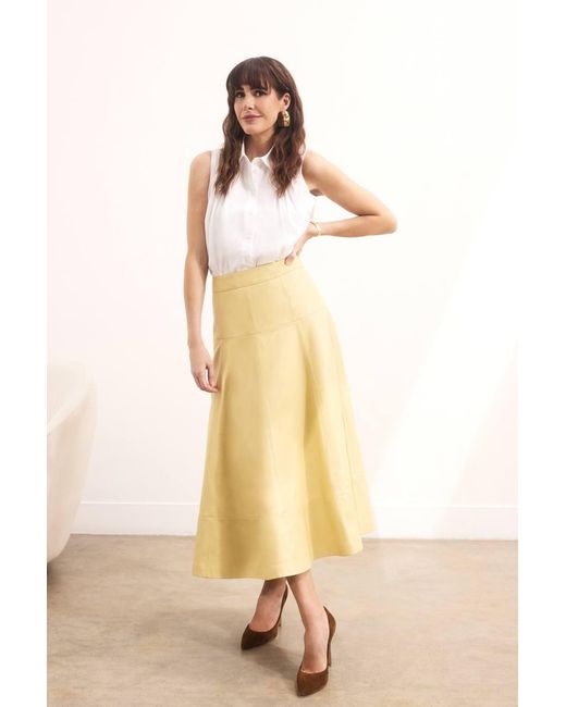 Karen Millen White Cotton Sleeveless Puffball Shirt