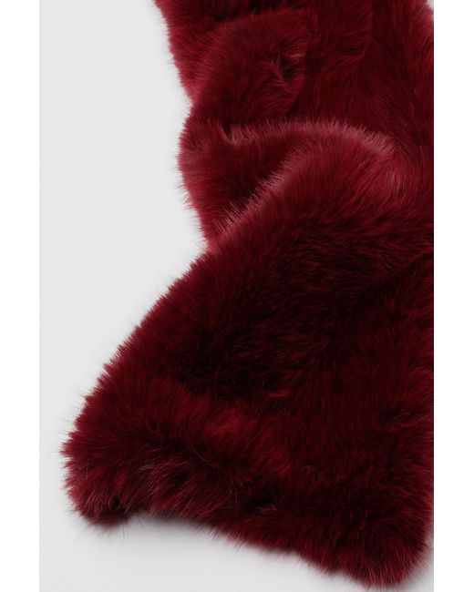 Karen Millen Red Faux Fur Scarf