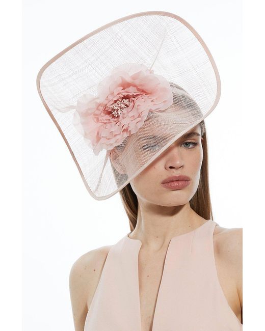 Karen Millen Pink Flower Trim Headband Fascinator