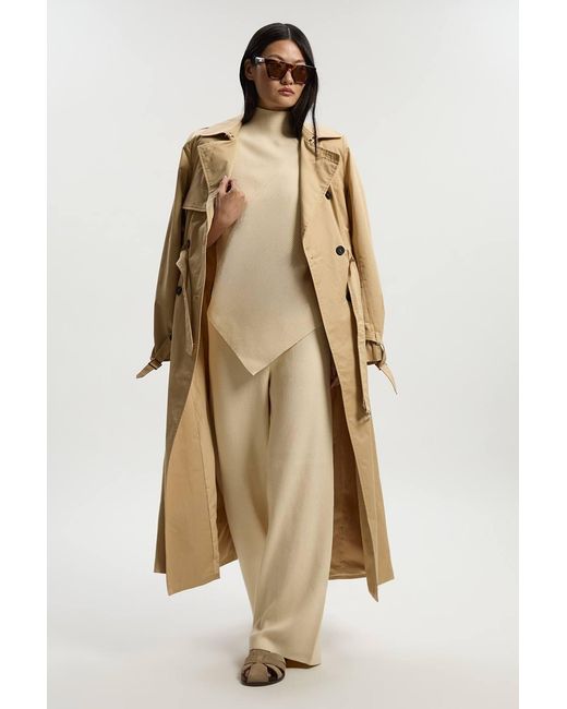 Karen Millen Natural Relaxed Rib Knitted Trouser