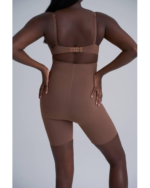 Karen Millen Brown Sculpting High Waist Short