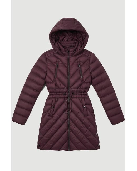 Karen Millen Purple Real Down Packable Coat