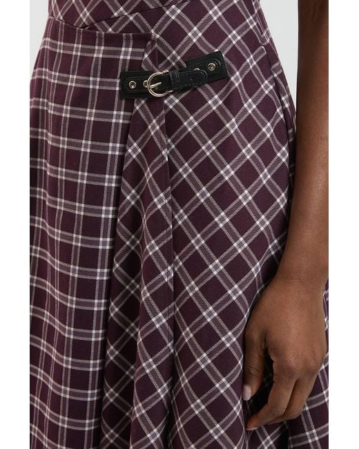 Karen Millen Purple Check Tailored Dress