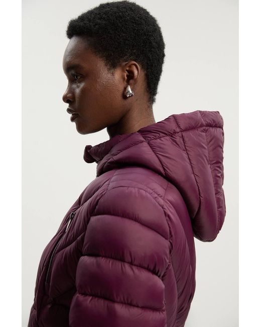 Karen Millen Purple Lightweight Packable Coat