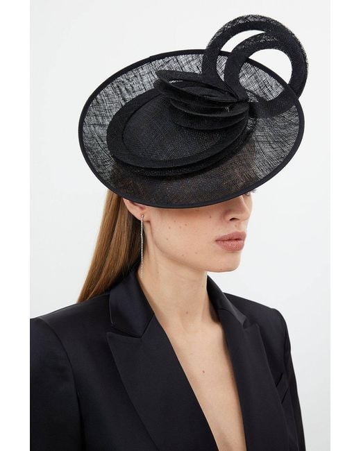Karen Millen Black Asymmetric Disc Headband Fascinator