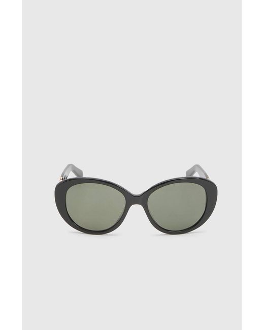 Karen Millen Black Squared Detail Sunglasses