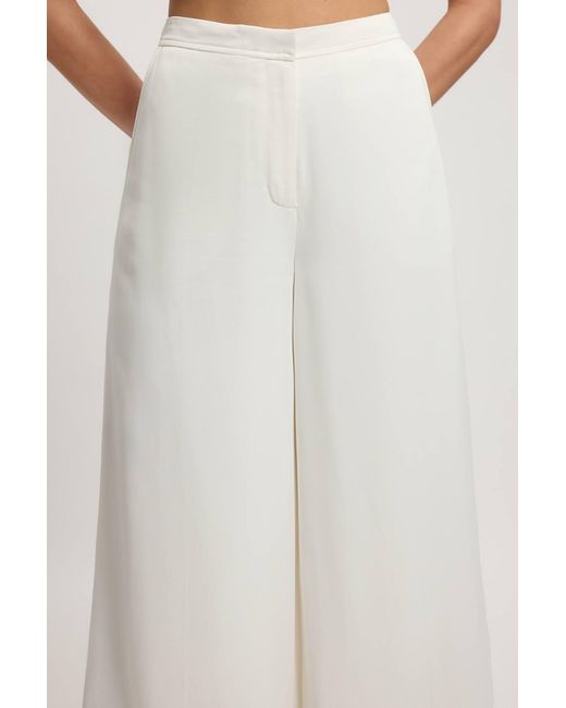 Karen Millen Gray Petite Tailored Satin Kick Flare Trouser