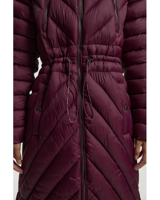 Karen Millen Purple Lightweight Packable Maxi Coat