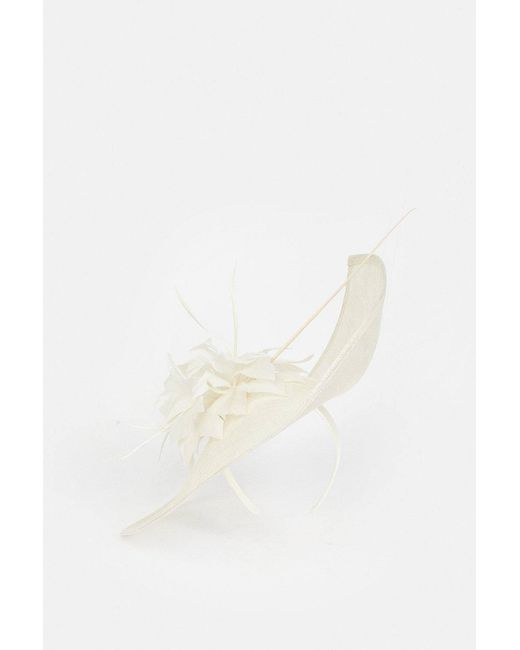 Karen Millen White Feather & Quill Disc Fascinator