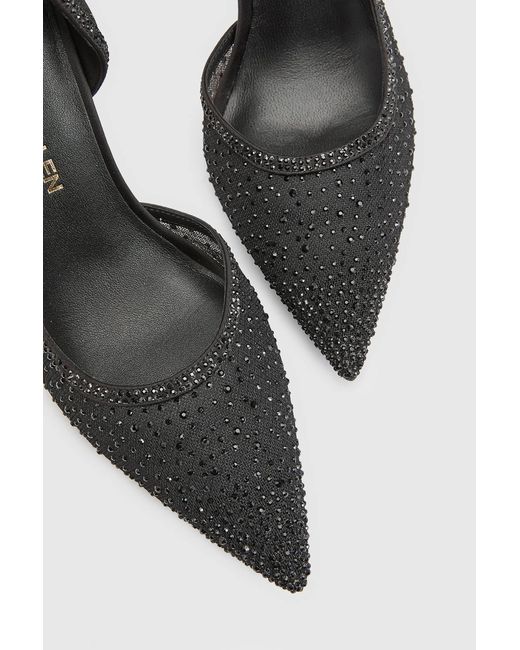 Karen Millen White Crystal Embellished Stiletto Heeled Shoe