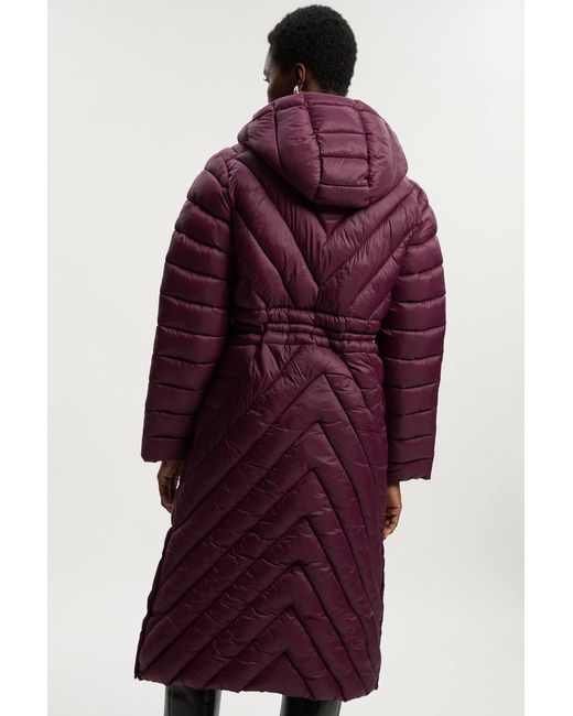 Karen Millen Red Petite Lightweight Knee Length Packable Coat