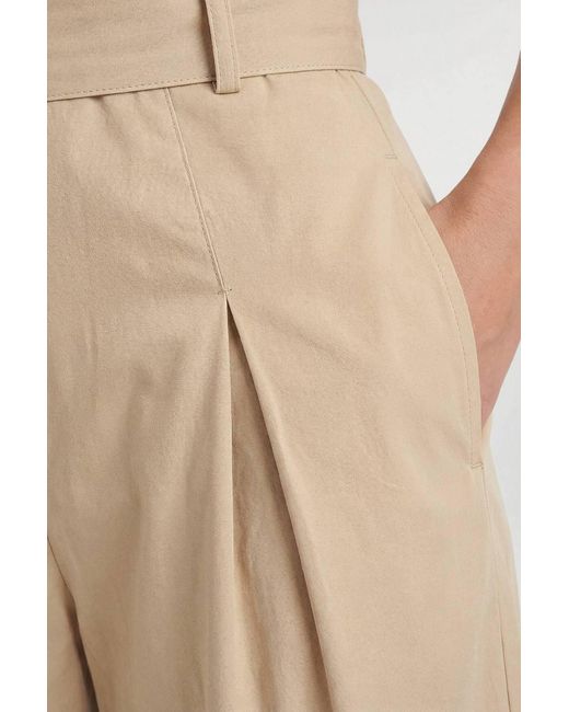 Karen Millen Brown Tailored Cotton Trench Bandeau Jumpsuit
