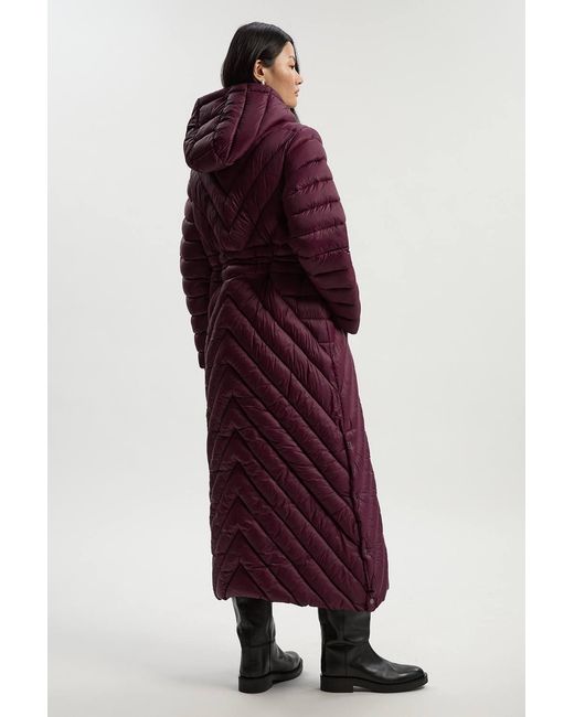 Karen Millen Purple Lightweight Packable Maxi Coat