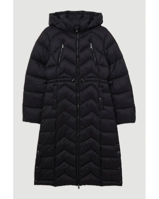 Karen Millen Black Lightweight Knee Length Packable Coat