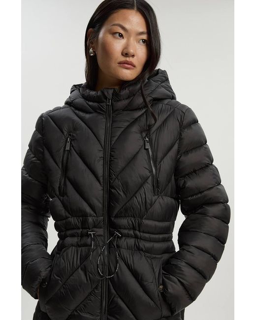 Karen Millen Black Lightweight Packable Coat