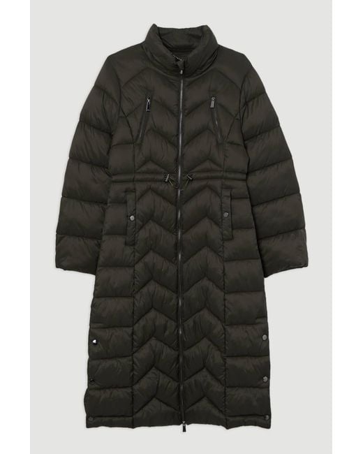 Karen Millen Black Lightweight Knee Length Packable Coat
