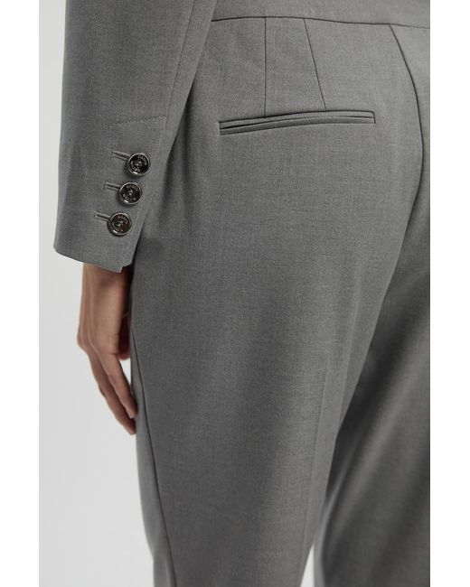 Karen Millen Gray Tailored Marl Slim Leg Trouser