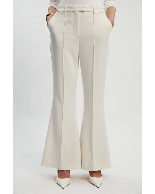 Karen Millen Natural Polished Tailored Bootcut Trouser