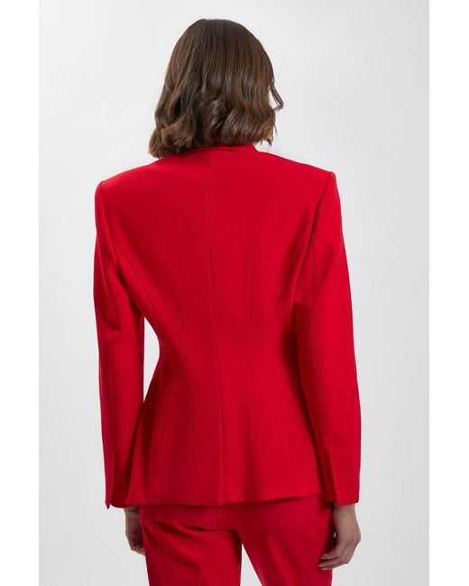 Karen Millen Trim Detail Tailored Single Breasted Blazer