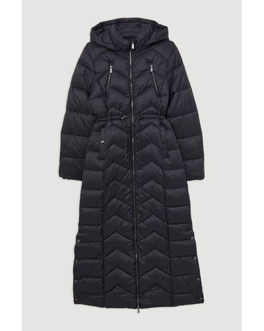 Karen Millen Black Lightweight Packable Maxi Coat