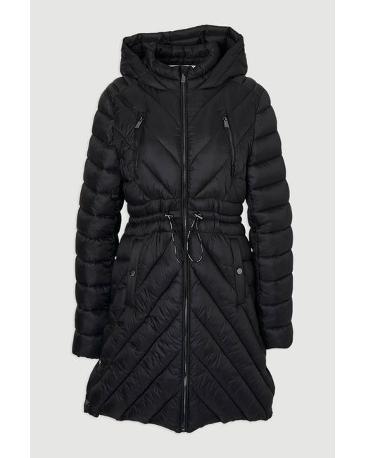 Karen Millen Black Plus Size Lightweight Packable Coat