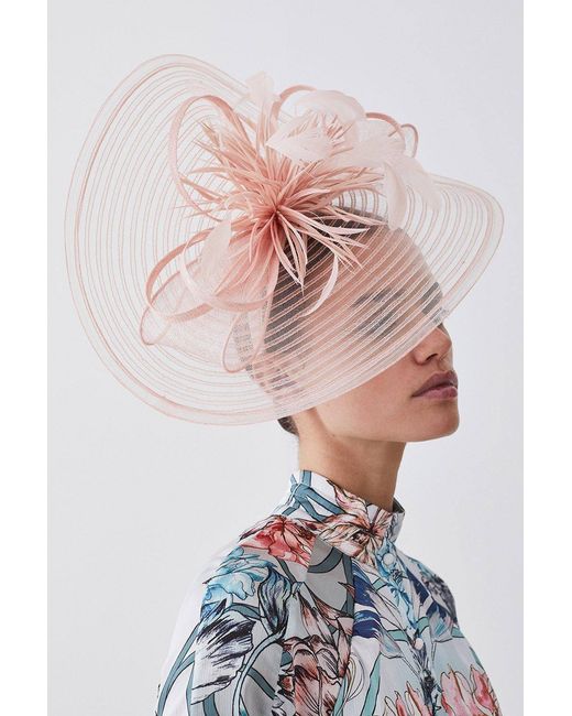 Karen Millen White Feather Detail Fascinator