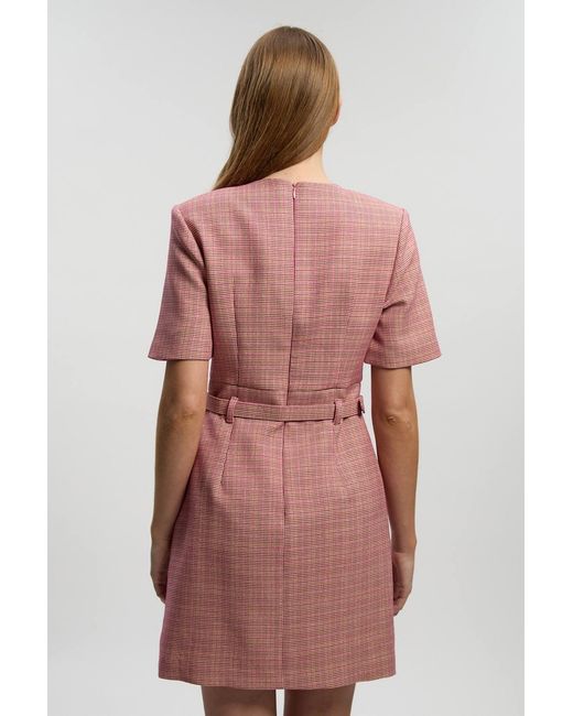 Karen Millen Tailored Check Belted Mini Dress
