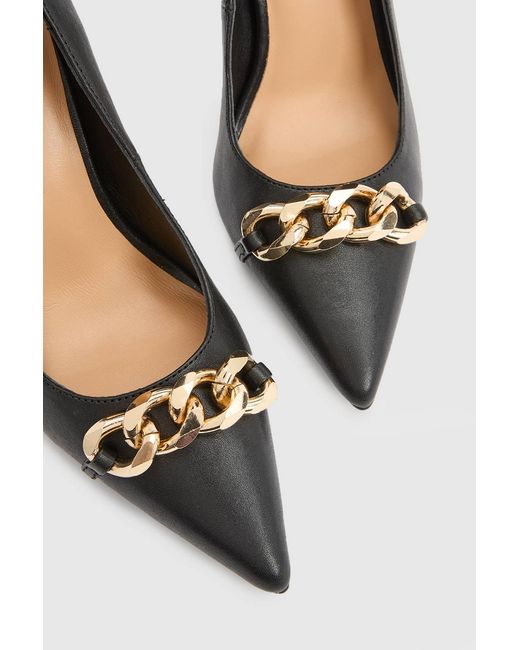 Karen Millen White Leather Stiletto Pointed Toe Heeled Shoe