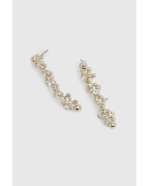 Karen Millen Metallic Evolution Crystal Drop Earrings