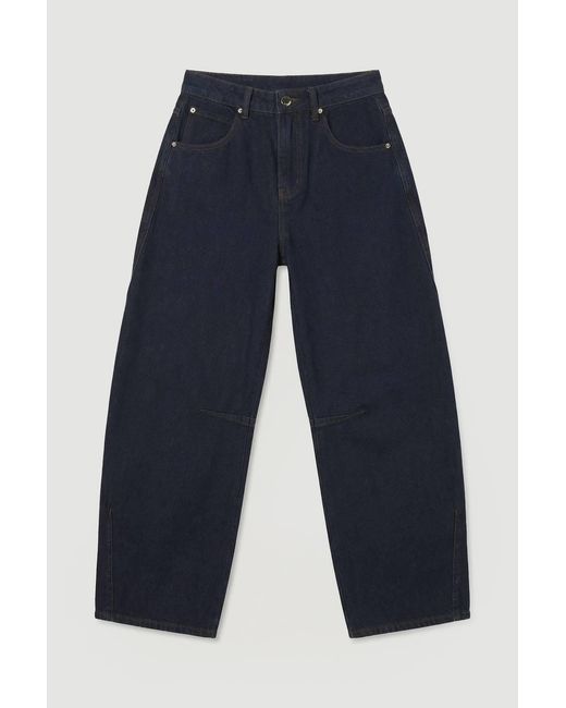 Karen Millen Black Denim Barrel Leg Jeans