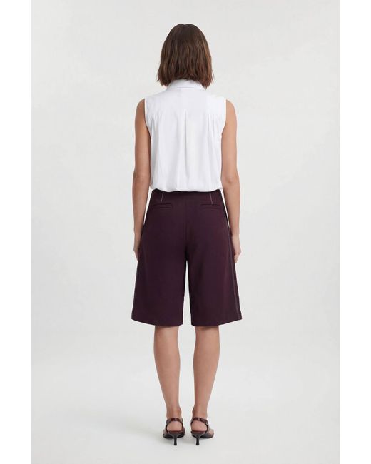 Karen Millen White Cotton Sleeveless Puffball Shirt