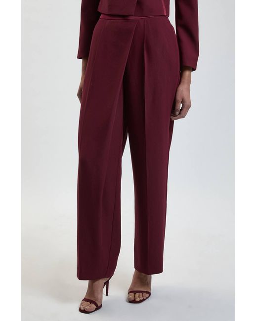 Karen Millen Satin Back Crepe Tailored Trousers