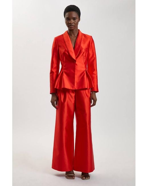 Karen Millen Structured Satin Tailored Trouser