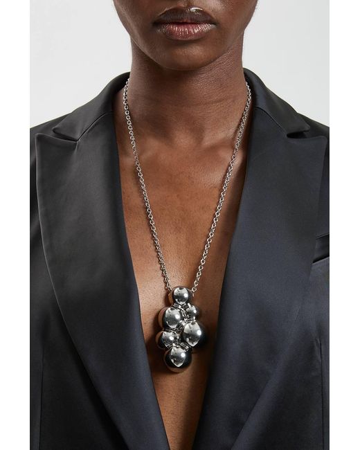 Karen Millen Black Statement Sphere Pendant Necklace