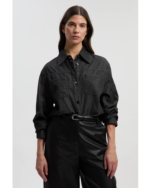 Karen Millen Black Denim Shirt