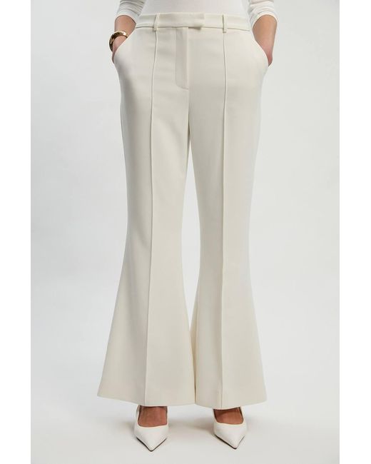 Karen Millen Natural Petite Polished Tailored Bootcut Trouser