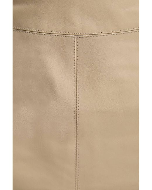 Karen Millen Natural Forever Leather Signature Pencil Skirt