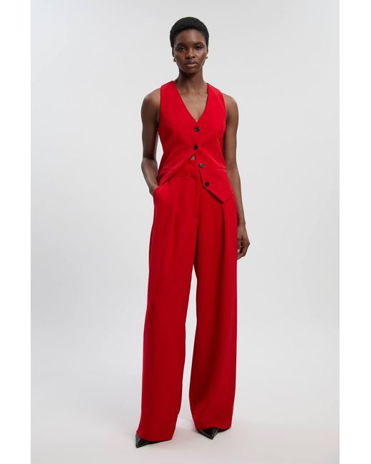 Karen Millen Soft Tailored Wide Leg Trouser