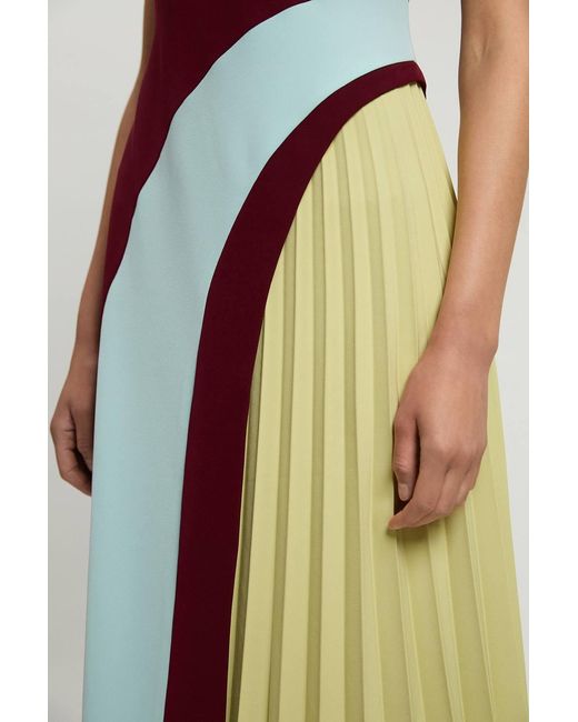 Karen Millen Petite Soft Tailored Colour Block Detail Midi Dress