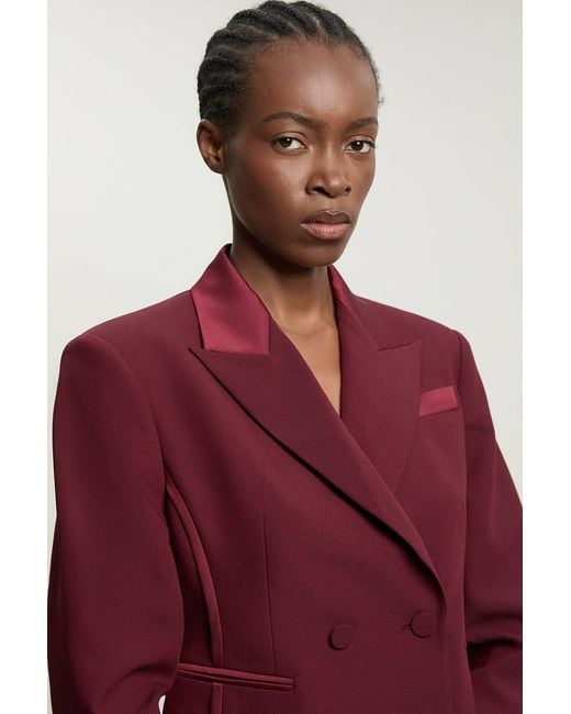 Karen Millen Satin Back Crepe Tailored Jacket