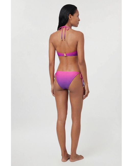 Karen Millen Red Ombre Tie Side Bikini Top
