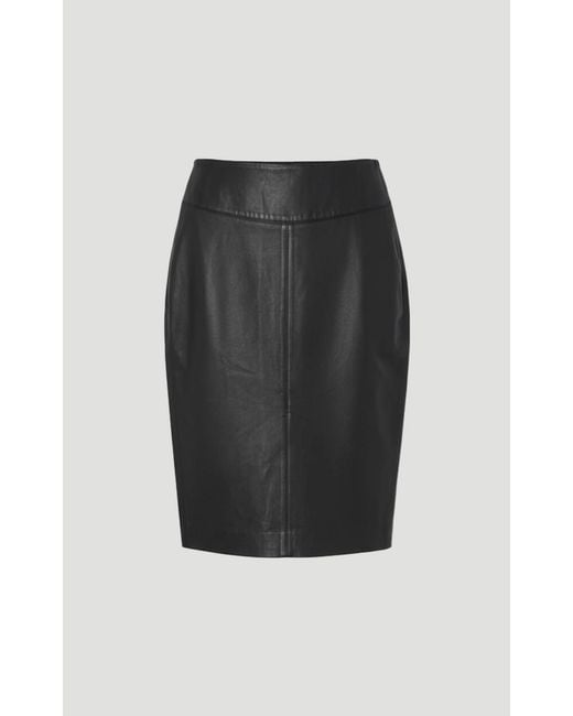 Karen Millen White Forever Leather Signature Pencil Skirt