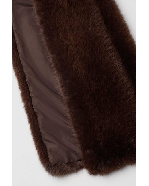 Karen Millen Brown Faux Fur Scarf