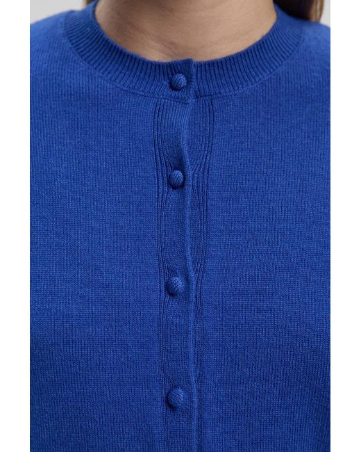 Karen Millen Blue Wool Blend Cardigan Sweater