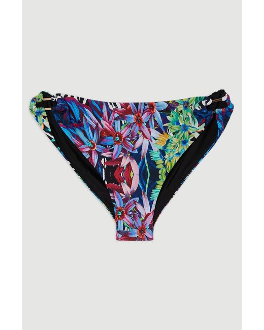 Karen Millen Multicolor Plus Size Tropical Floral Bikini Bottoms