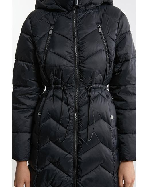 Karen Millen Black Lightweight Packable Maxi Coat